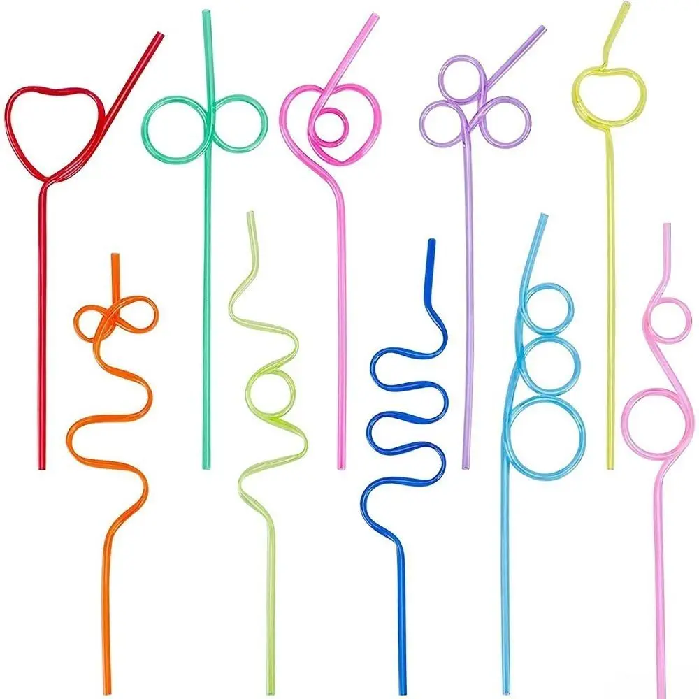 Novelty Pet Shaped Crazy Drinking Straws, Decorative Reusable Beverage Tube, Cute Styling Drink Accessory for Household Daily Use & Themed Party Gatherings
