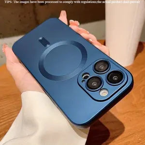 Premium Matte Magnetic Protective Phone Case Cover Designed for Iphone 17, 16, 15, 14, 13 Pro Max, And 14 Plus, Featuring Wireless Charging Capability And Lens Protection, Perfect for Christmas Phone Decoration.