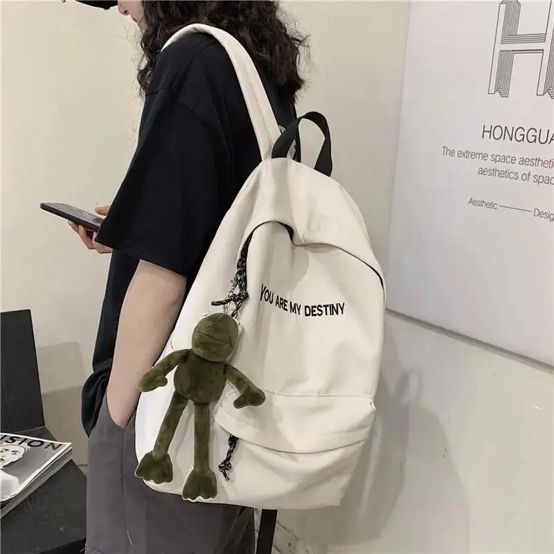 2026 new model school bag for women, Korean version, Harajuku ulzzang high school backpack for men, ins junior high school student large backpack