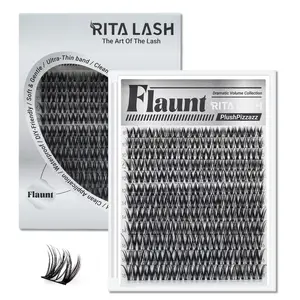 Flaunt |  RITALASH 144pcs Clusters Lashes with Ultra-Dense, Waterproof, Long-Lasting Lashes | Flora | Natural Daily, Volume Style, Manga Style | Beginner-Friendly DIY Lashes for a Flawless | Must-Have Clusters Cosmetic