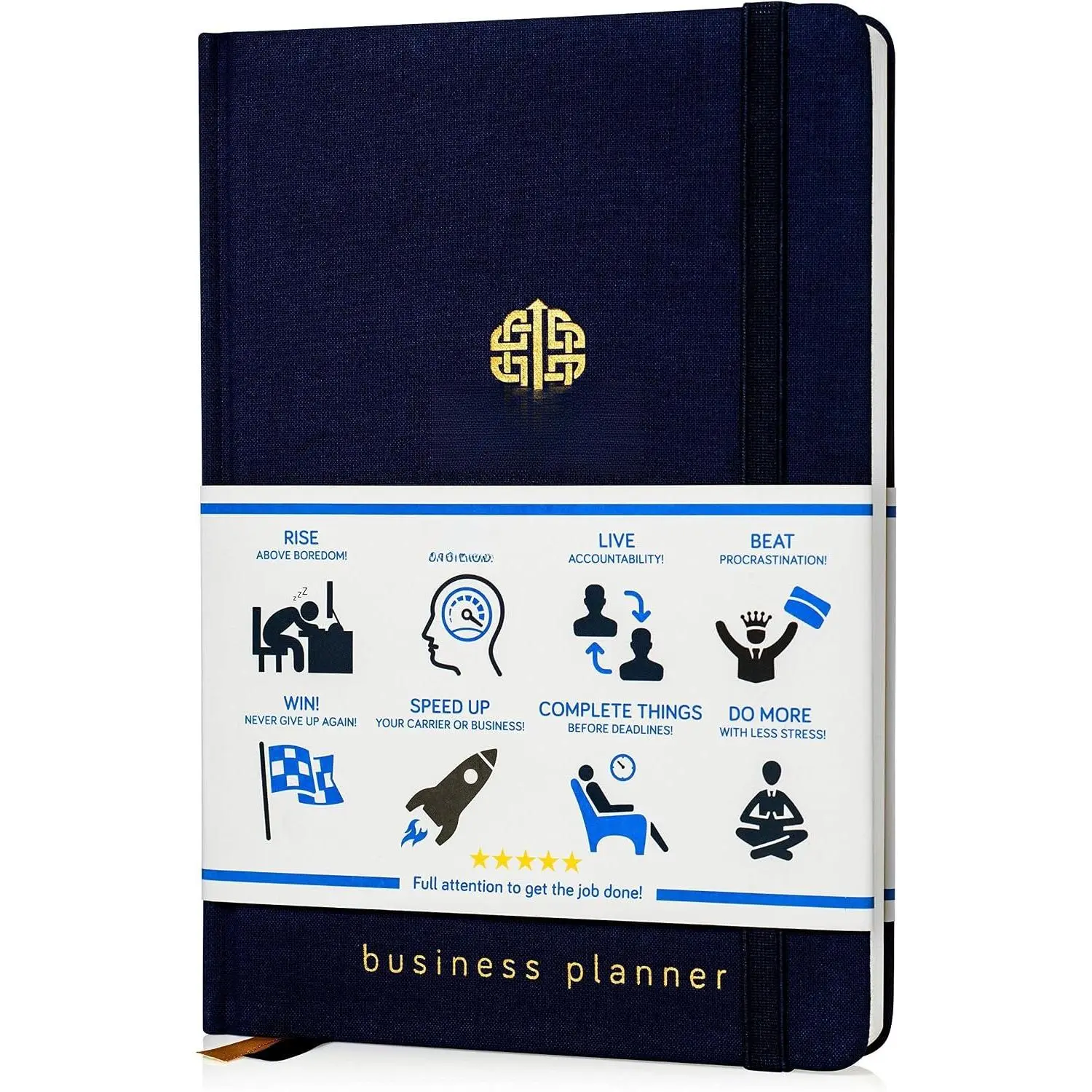 Business Planner Undated for Entrepreneurs! Focus Project Notebook for Productivity! Daily Weekly Self Organizer Planner / Win the Day! Beat Procrastination!  - A5 work planner