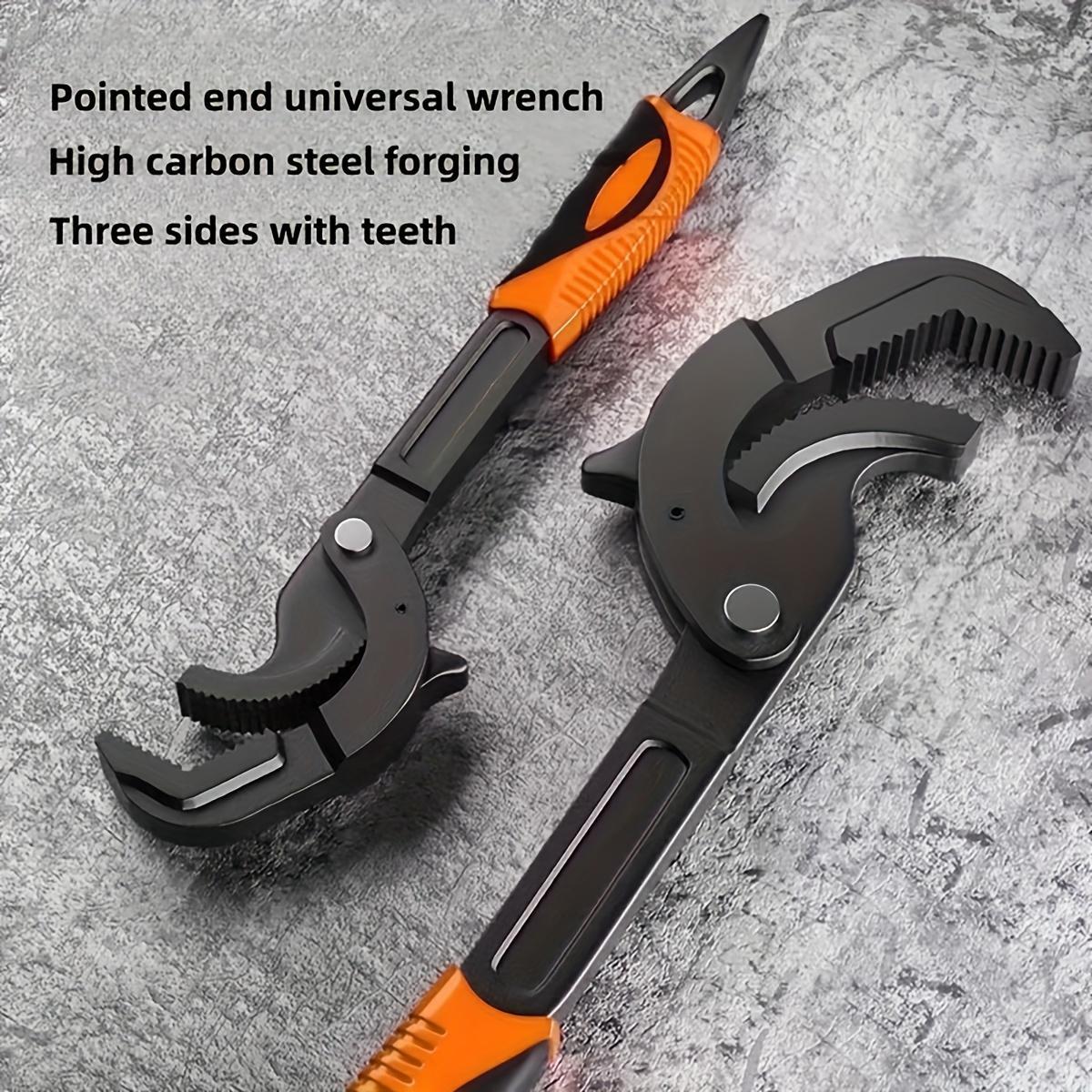 2024Universal Multi-functional Wrench, Multifunctional Quick Opening Pipe Clamp, Automatic Locking Wrench Tool, Household Repair Tool, Quick Opening Pipe Wrench Plate Tool, Portable Movable Wrench