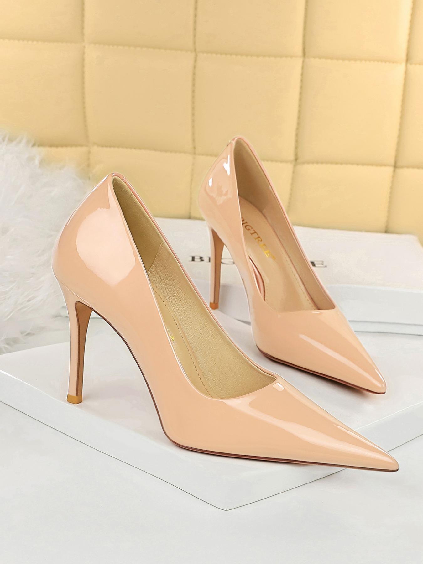 Valentine's Day Women's Fashionable Solid Color Stiletto Heels, Elegant Pointed Toe High Heels for Party, Daily Clothing Decor for Women & Girls