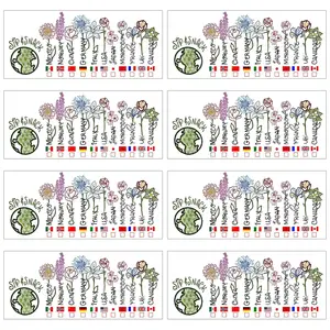 Pack of 8 Drinking Around the World Epcot Tattoo, Drinking Around the World Passport Temporary Tattoo, Epcot World Showcase Flower and Garden Drinking Passport Temporary Tattoo Flower & Garden Edition