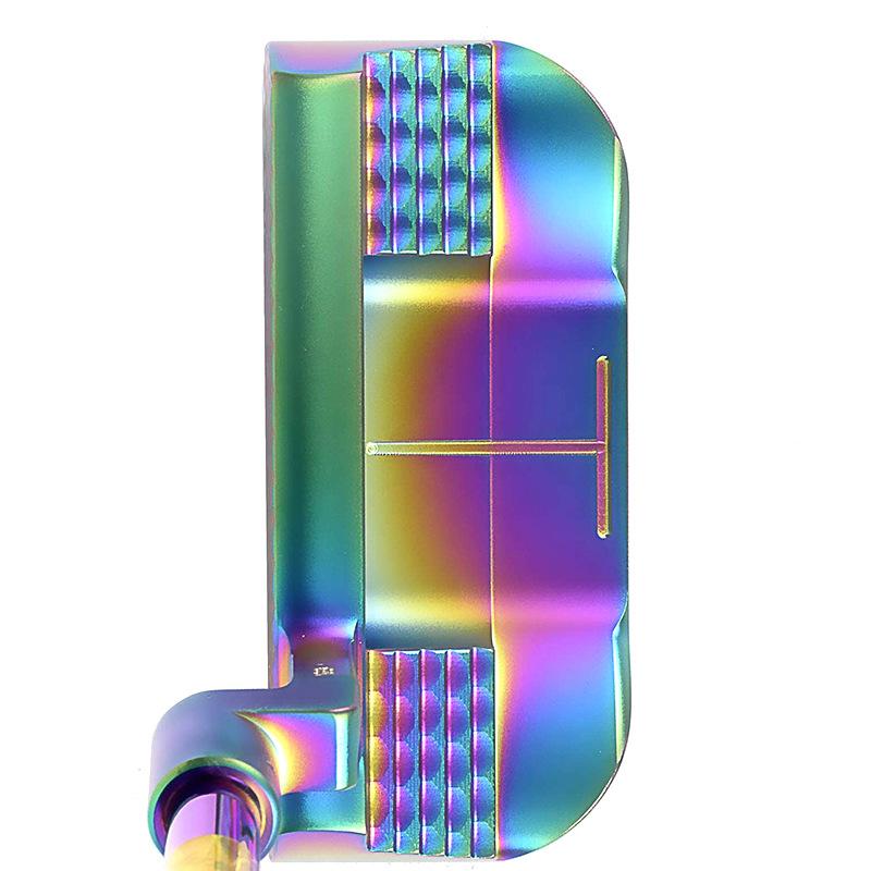 Men's Golf Putter (Right-Handed) - Soft Iron with CNC-Milled Face - Iridescent & Silver Finish