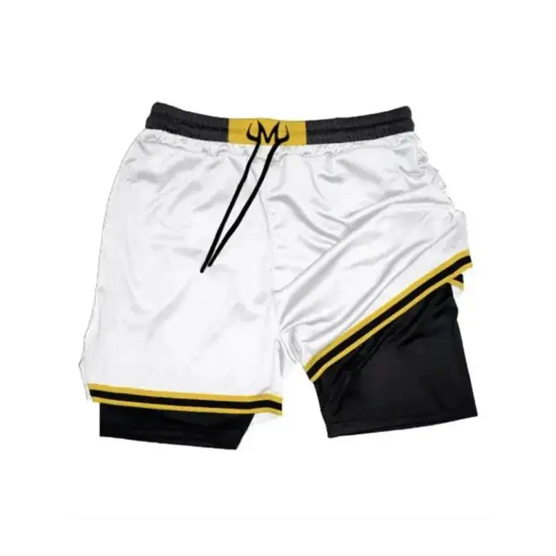 Majin Buu Double Layer Performance Shorts - Activewear for Summer Beach, Athletic Sports Shorts for Fitness Training, Gym Use, Activewear Shorts