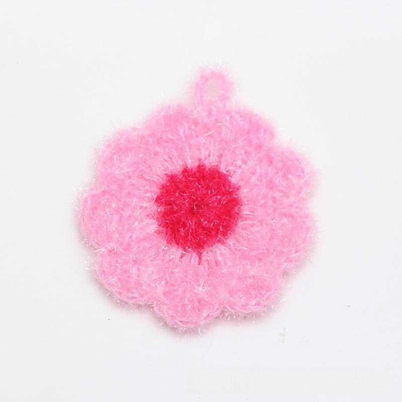 [6-piece set in random colors] Acrylic non-stick oil dishcloth, thickened acrylic flower cleaning cloth in various colors