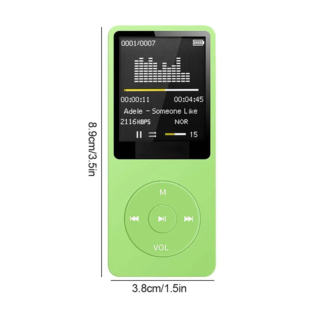 Bluetooth-compatible Mp3 Music Player Lossless Portable Fm Radio External Ultra-thin Student Sports Walkman Mp3 Player Recorder Audio Digital