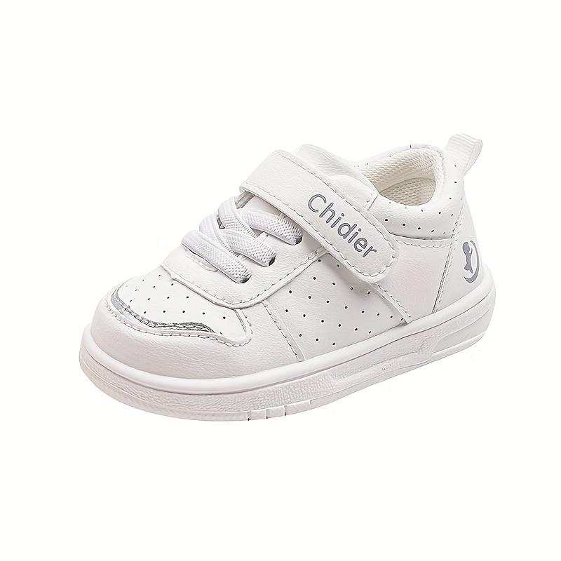 /Children's Shoes Ages 1-2.5-3 Years, Anti-/Simple/Versatile, Toddler Sneakers, School White Shoes, Flat Shoes Girls and Boys Indoor/Outdoor Wear, White/Pink, Boys' Shoes, Girls' Shoes, Casual Sneakers