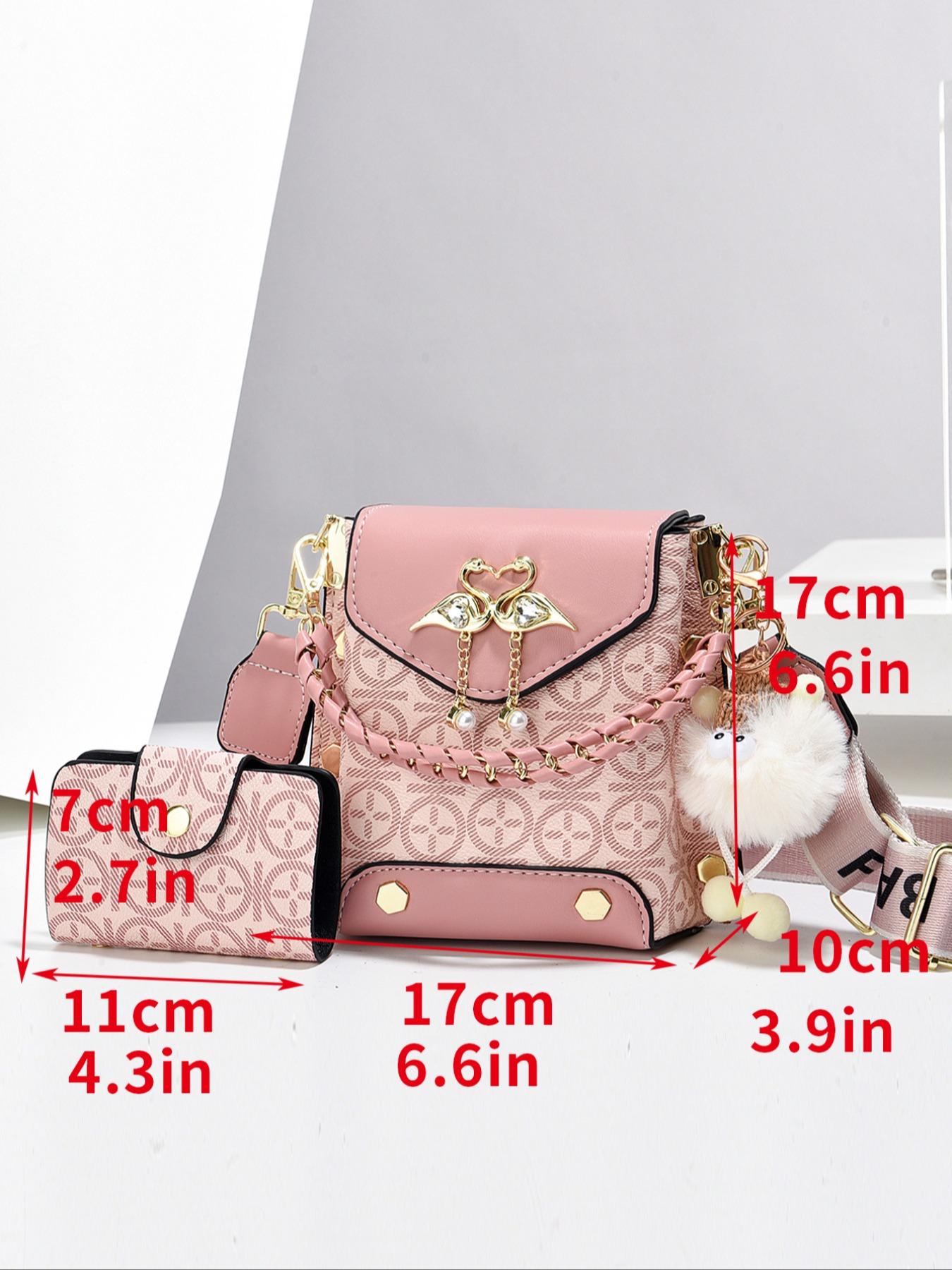 Women's Stylish Crossbody Bag & Coin Purse, Casual Versatile Fashionable Patterned Bag Set for Daily Used, Trendy High-quality Casual Commuter Bag, Crossbody Shoulder Purses