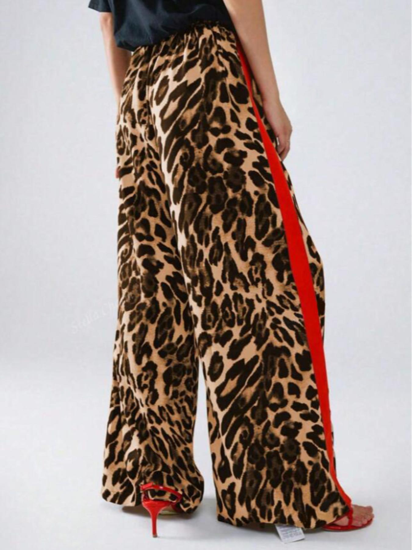 Women's Leopard Print  Pants, Casual Comfy Trousers for Daily Wear, Ladies Bottoms for All Seasons, Womenswear, Loungewear