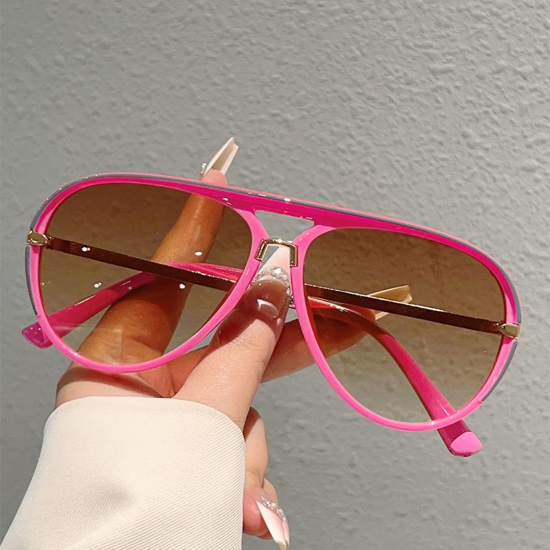 Retro Aviator Sunglasses for Men, 2025 New Fashion Multi-color Gradient Sunglasses, Trendy Casual Outdoor Decorative Sunglasses for Women