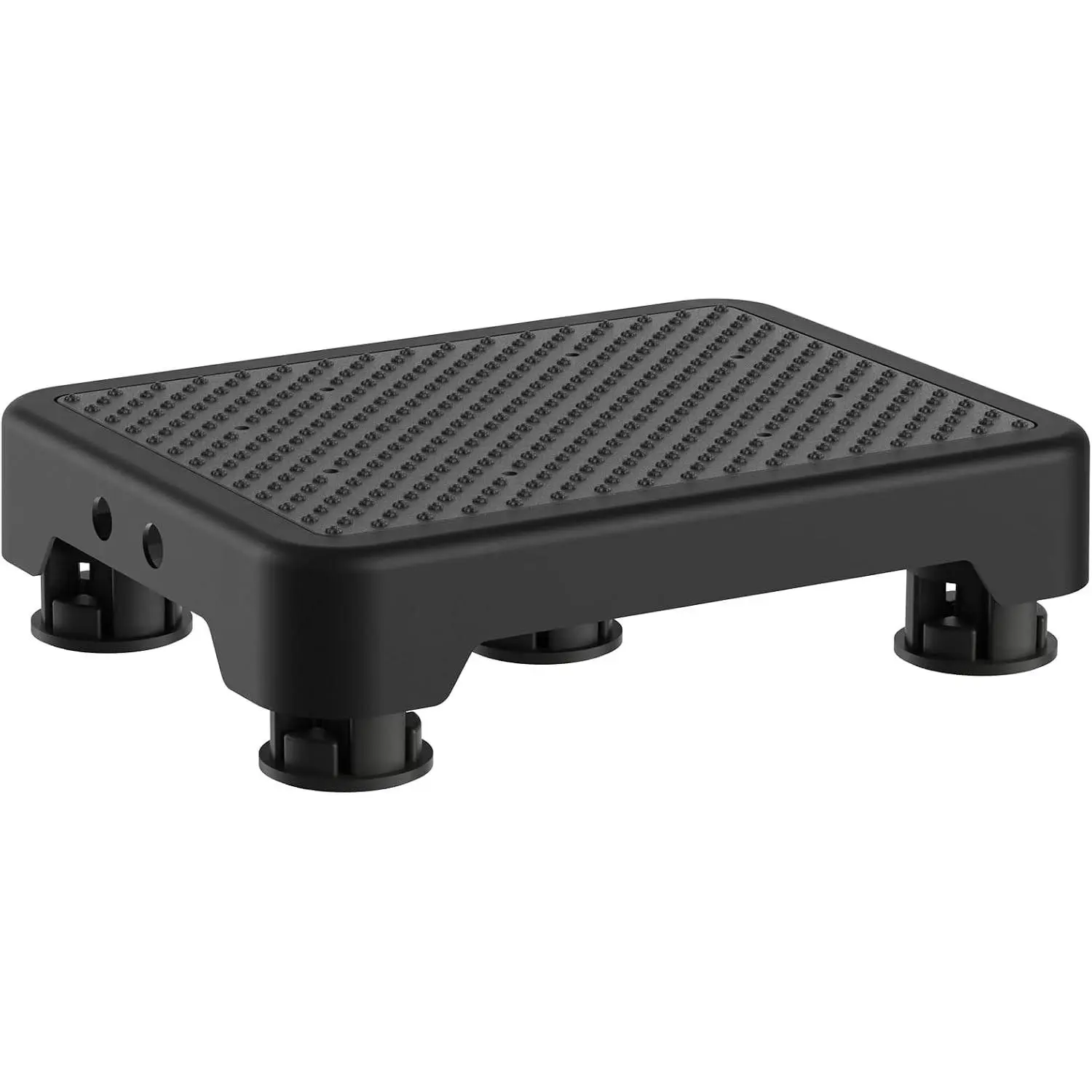 One Step Stools for Adults, Portable Safety Step Platform for Seniors Small Plastic Bedside Step Stool Mobility Wide Step Stools Elderly Assistance for Shower Bed Car Stair Outdoor, Black-Black