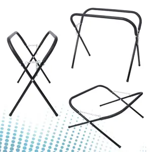 Heavy Duty Adjustable Portable Work Stand – Folding Steel Workbench, Padded Surface, 750 lbs Capacity, Rubber Feet for Auto Body Repair, Painting, Garage, Shop, Doors, Fenders, DIY – 2 Pack