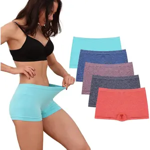DEEP TOUCH Boy Shorts Underwear Women Ladies Boyshorts Panties Spandex Panty Workout Boxer Briefs