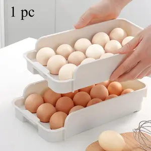 Refrigerator Egg Storage Box Egg Bracket Artifact Can Be Stacked Drawer Type Kitchen Egg Box