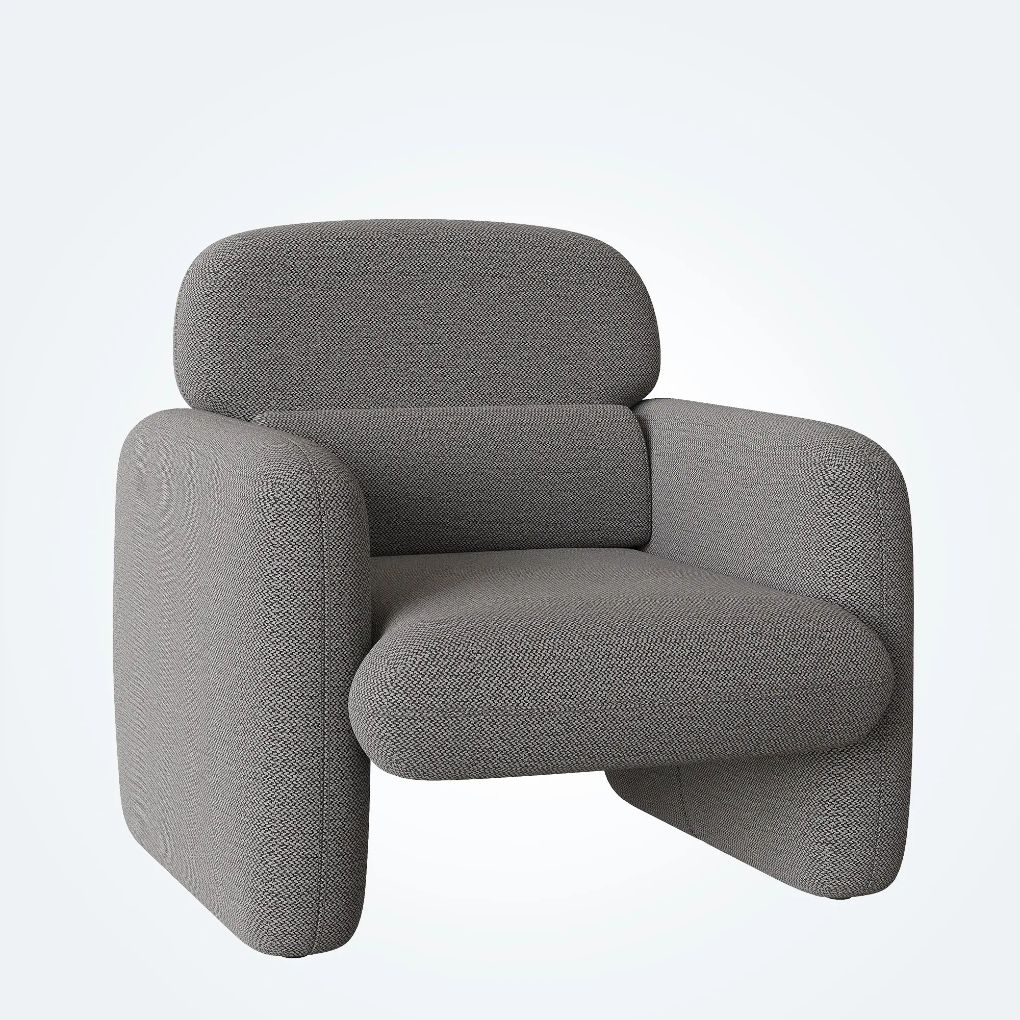 Space‑Saving Modern Padded Accent Armchair, Durable Wood Frame Upholstered Leisure Chair for Living Room, Bedroom, Apartment Corner
