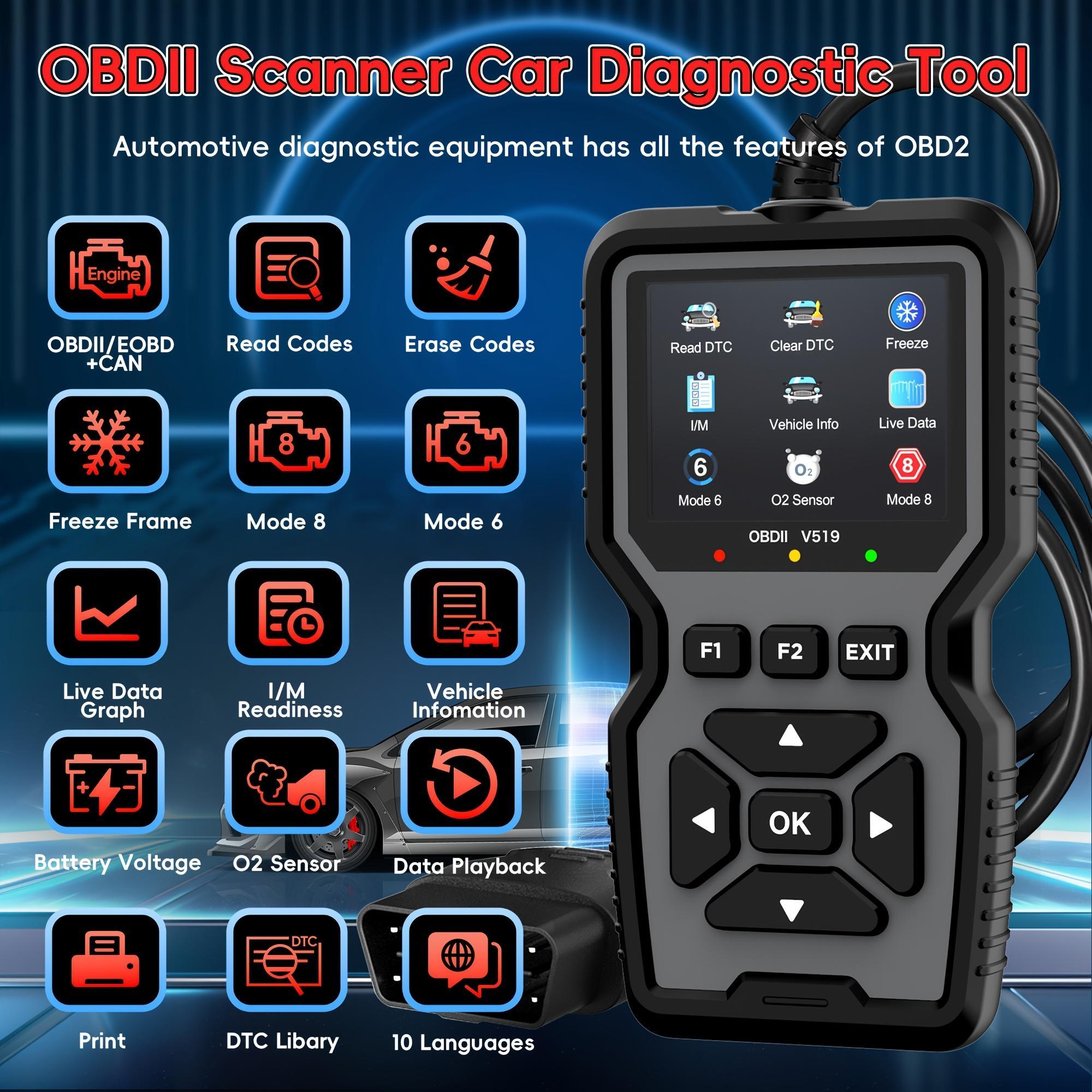 OBD2 Scanning Diagnostic Tool | Professional Engine Code Reader And Reset | Real-Time Data Diagnostic Reading Tool