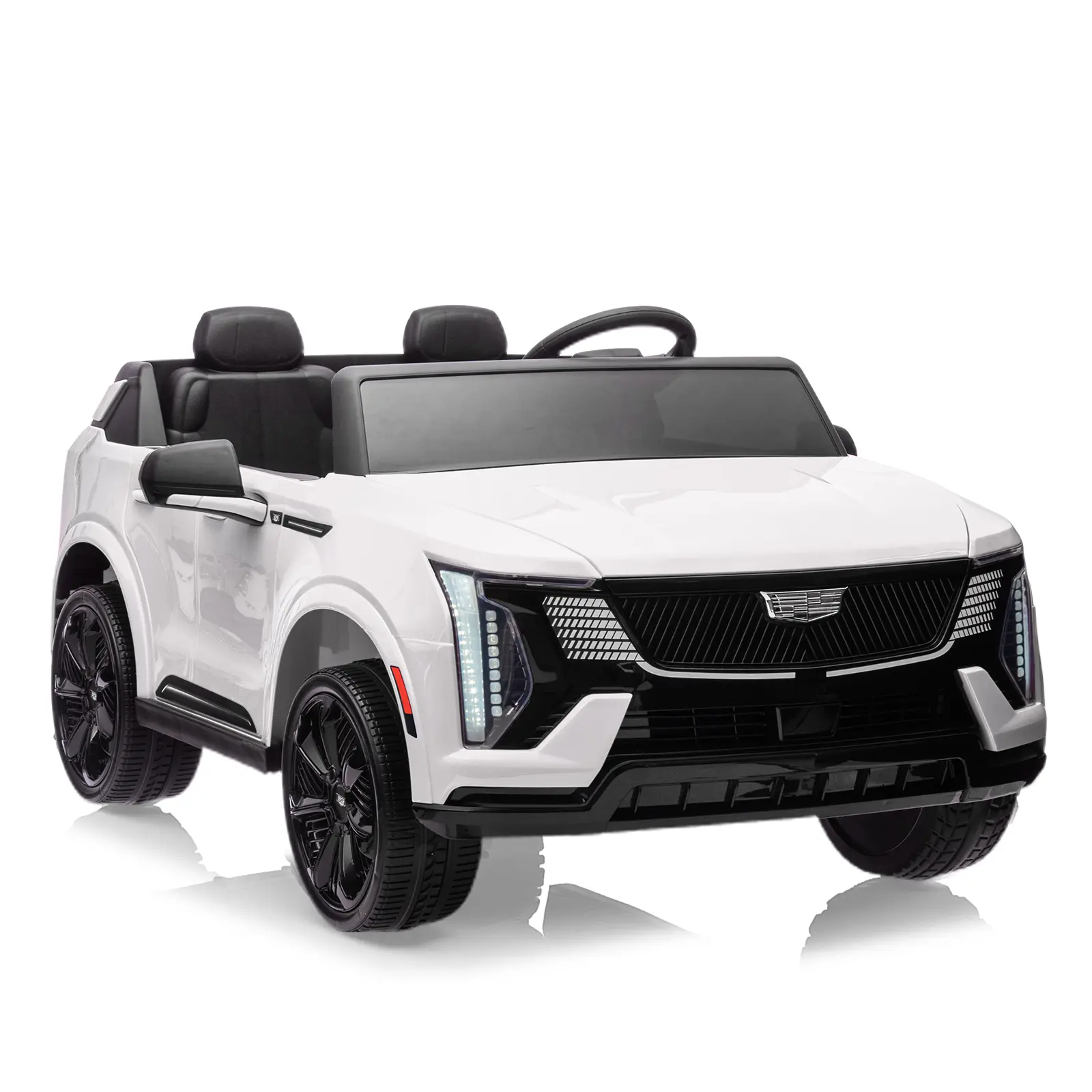 GAOMON 24V 2-Seater Kids Electric Ride-On Car with Parent Remote, Luxury Truck Toy for Ages 3-8, Spring Suspension, LED Lights, USB Music, Opening Doors, Safe Outdoor Vehicle Gift for Boys Girls
