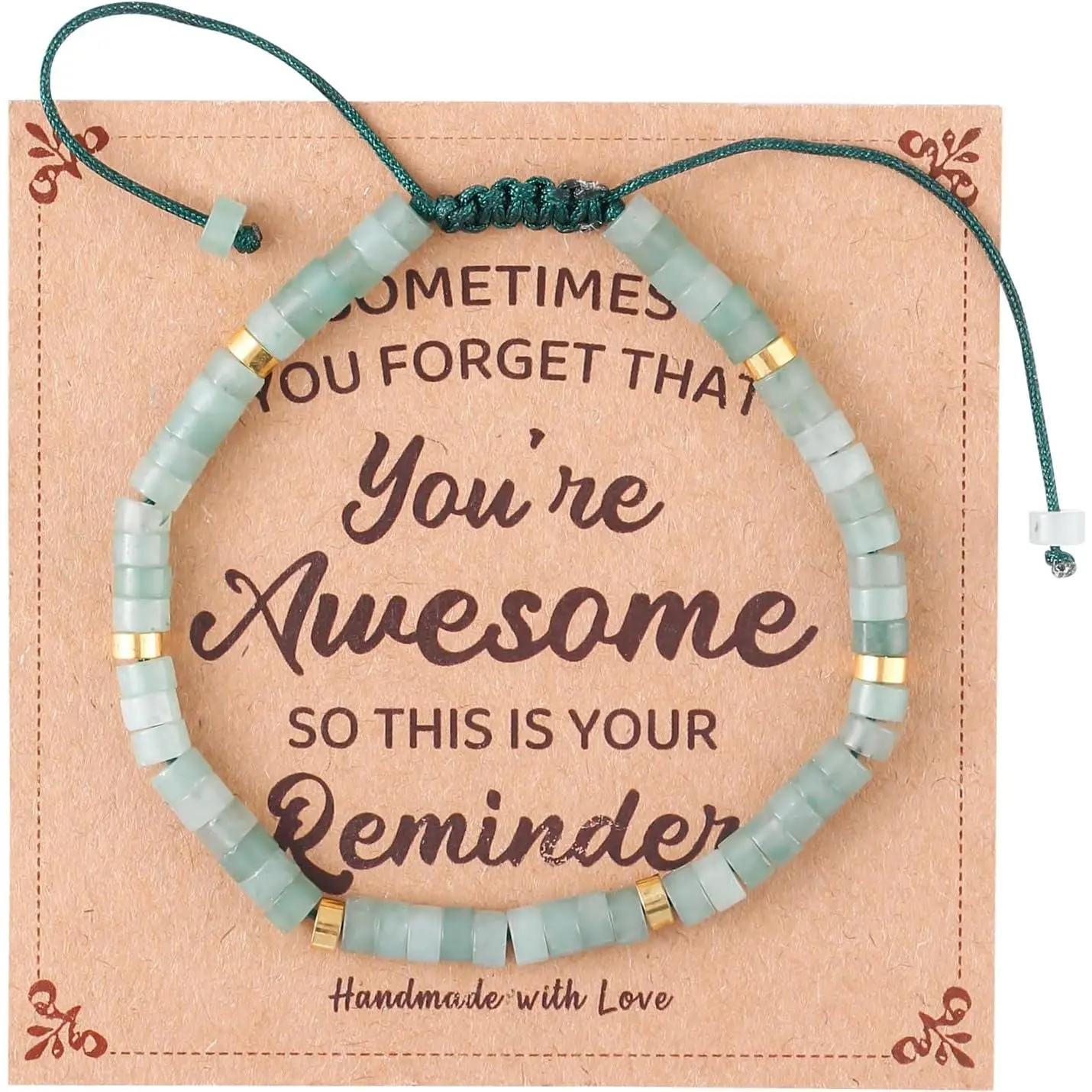 Inspirational Gifts Bracelets for Women,   Stone Encouragement Strength Bracelet - Thinking of You, Get Well Soon, Sobriety Gifts for Women  Sister