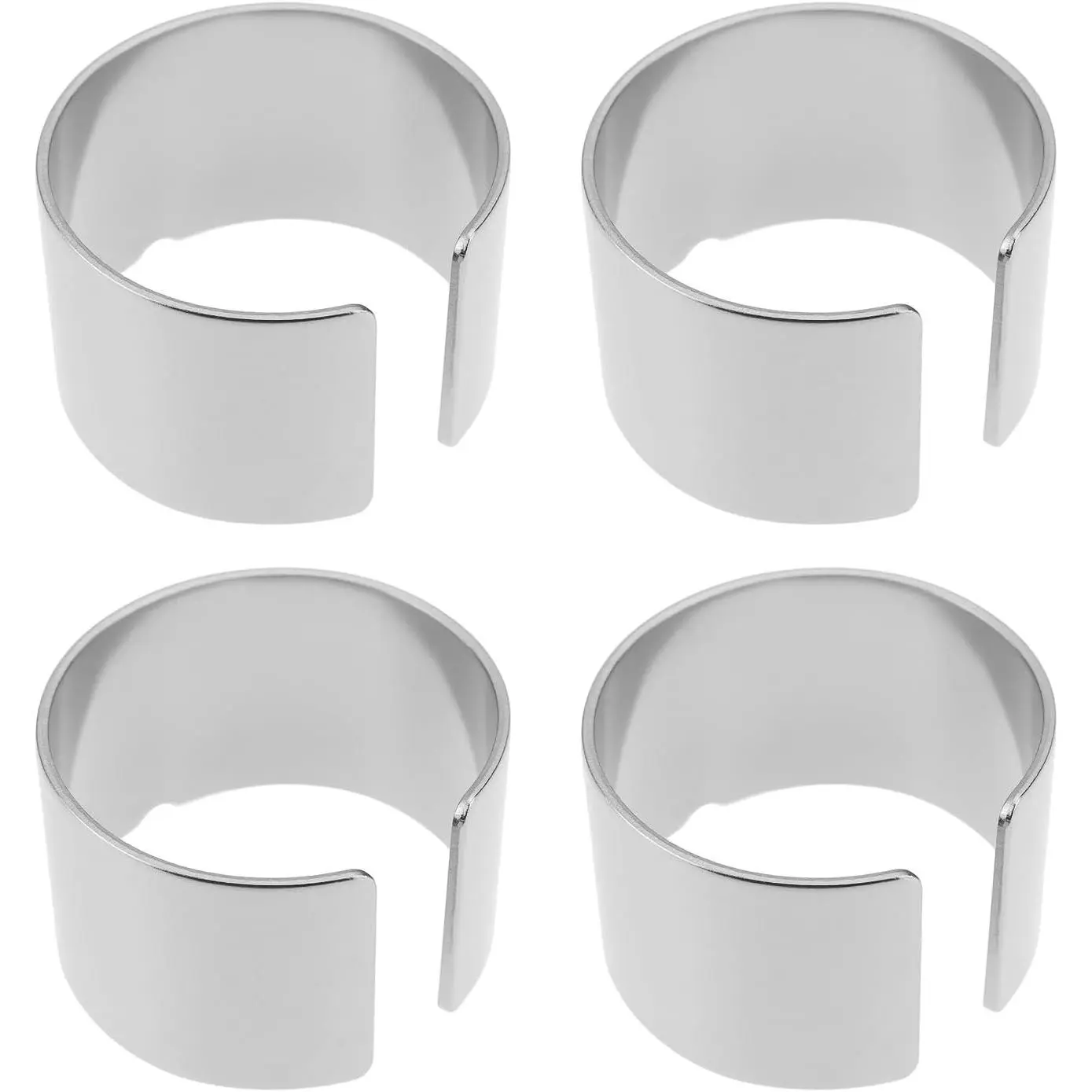 4pcs Car Battery Terminals Shims Clamps Posts Spacer Shims for in-car Audio Video Connectors Silver