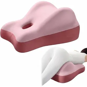 Contoured Ergonomic, Memory Foam Wedge Pillow, 27 °   Angled for Waist and Neck,-Position Pillow (Powder)