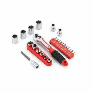 19-Piece Two-way Drive Ratchet Sleeve Precision Screwdriver Set, Multifunctional Manual Maintenance Tool Set