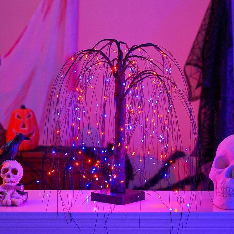 192 LED Halloween Willow Tree Holiday Decoration, Indoor Family Party Decor, Perfect for Halloween Home Festive Display