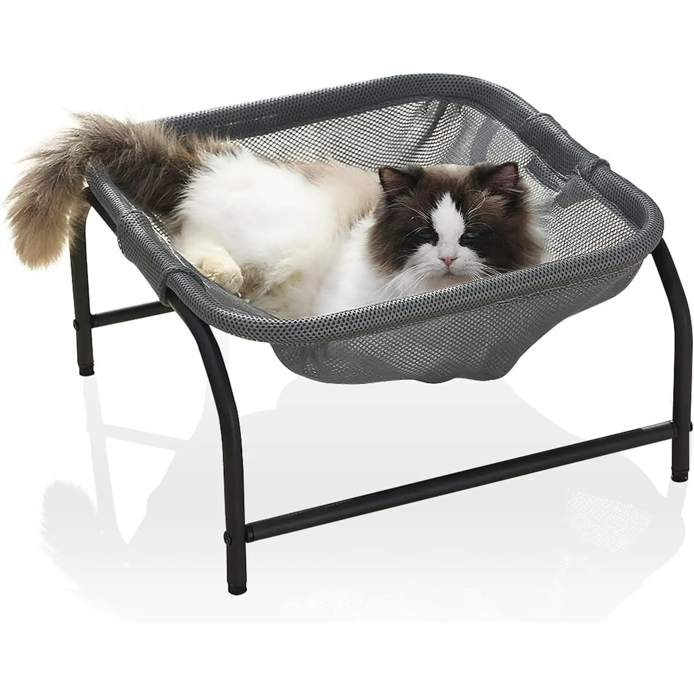 Designed for Big Cats Free-Standing Square Cat Hammock Bed Whole Wash Stable Detachable Easy Assembly Cat Dog Sleeping Couch Pet Supplies for Indoor Outdoor
