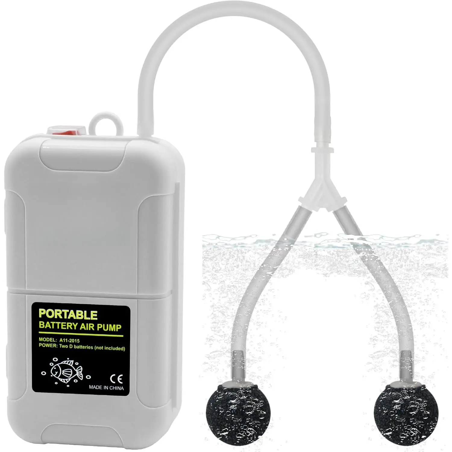 Small Aerator for Fish 6 Gallons/19GPH-35GPH,Aerator for Bait Bucket,Adjustable USB Air Pump,Quiet Voice,with Car Cigarette Lighter, Suitable for Tropical Fish Enthusiasts and Fishing Enthusiasts