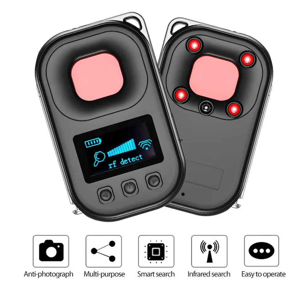 1PC Hidden Camera Detector, GPS Tracker Detector, GPS Tracking Detector, Listening Device Detector, Eavesdropping Dector W/Infrared Detection, Electromagnetic Wave Detection, Magnetic Detection etc.