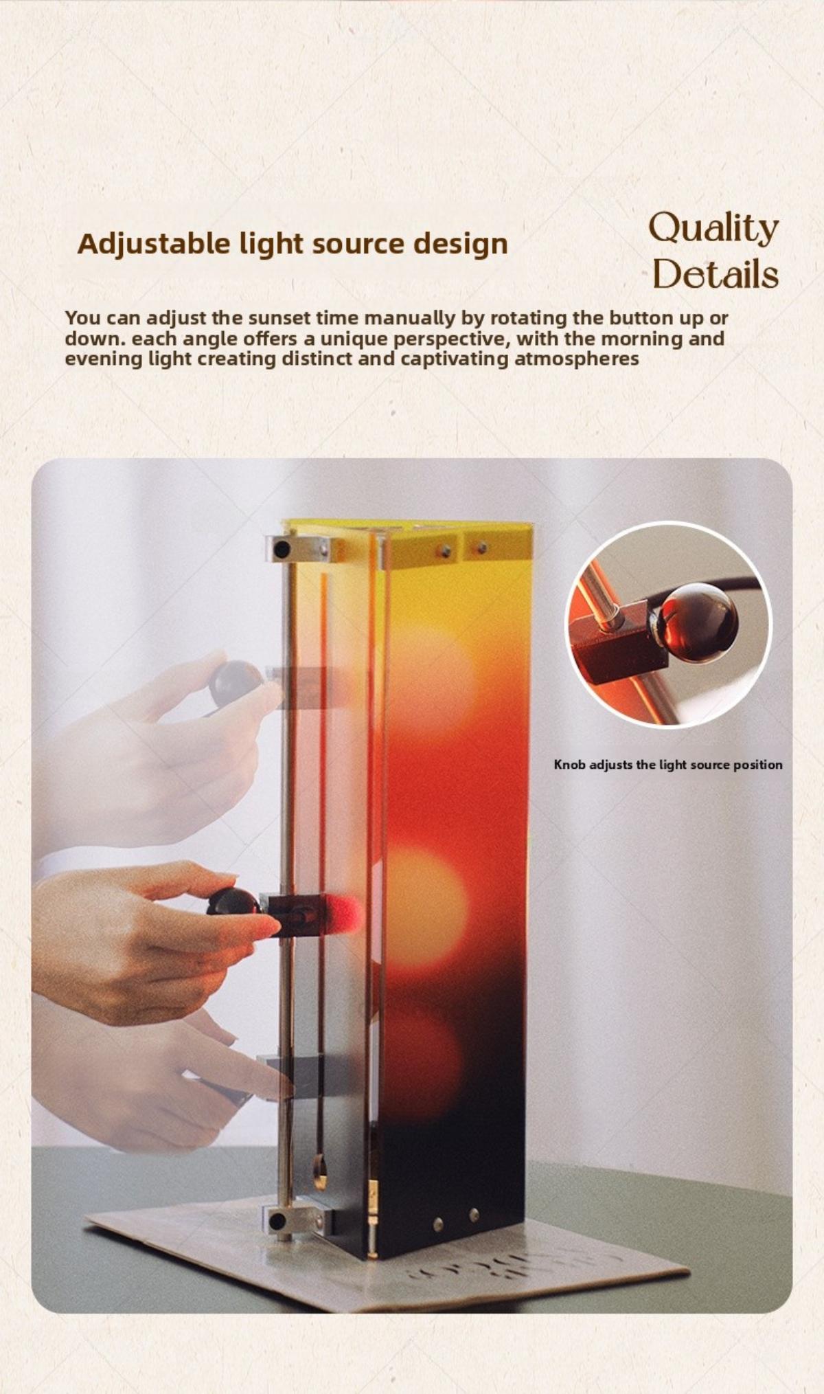 Creative Height Adjustable Sunset Gradient Lamp| Warm Light Atmosphere Desk Lamp| Unique Birthday Holiday Gift| For Men Women Home Decor Lovers