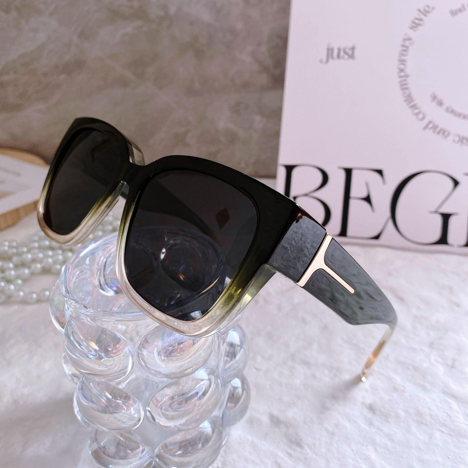 Large-frame high-definition TAC sunglasses with a unique T-shaped design