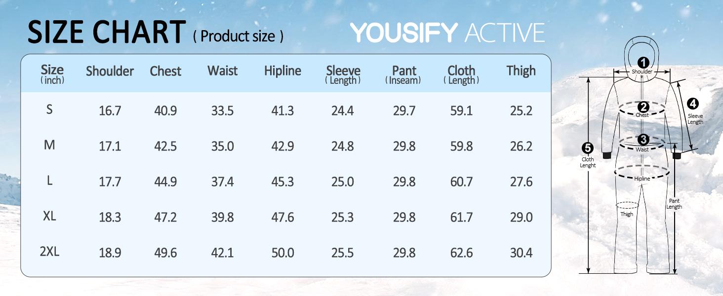 Yousify Womens Ski Suit One Piece Snowsuit Onesie Waterproof Windproof Ski Jacket Snowboard Sports Slim Jumpsuits Outerwear