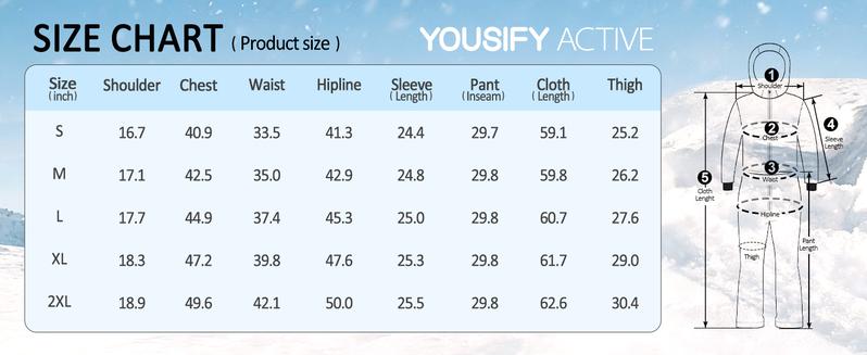 Yousify Womens Ski Suit One Piece Snowsuit Onesie Waterproof Windproof Ski Jacket Snowboard Sports Slim Jumpsuits Outerwear