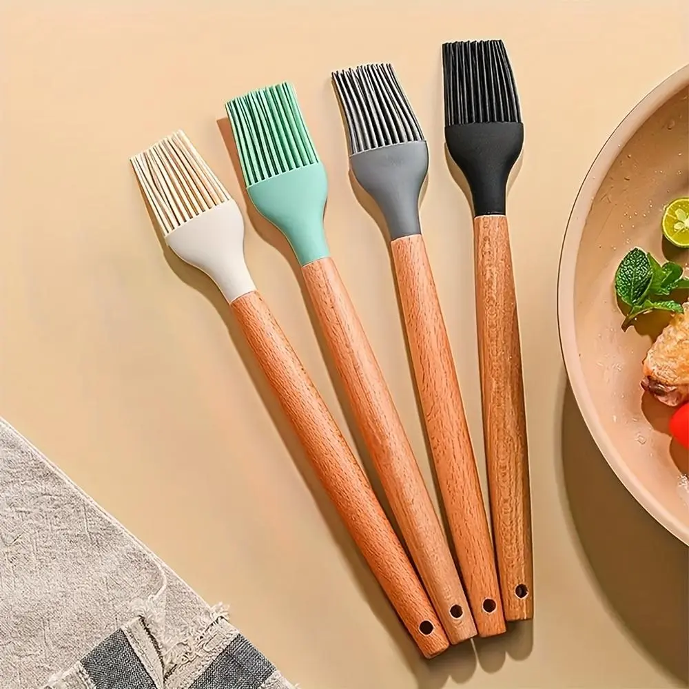 1pc Silicone Basting Pastry Brush - Portable Kitchen Utensil for BBQ, Baking, Ideal for Spreading Butter, Oil, Sauces, Dishwasher Safe