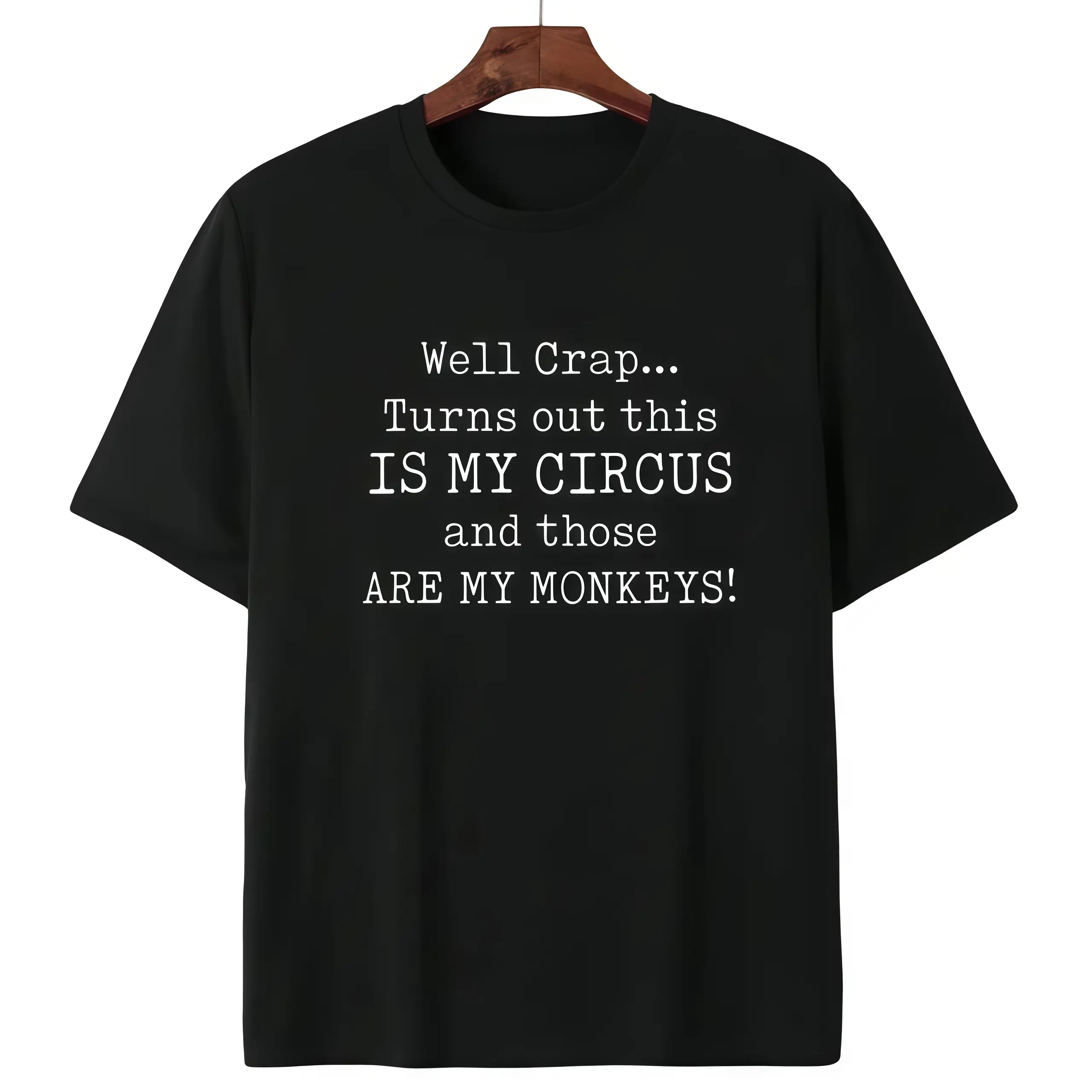 Funny Monkey Graphic T-Shirt for Men, Circus Monkeys Sports Tee, Animal Humor Shirt, Funny Gift