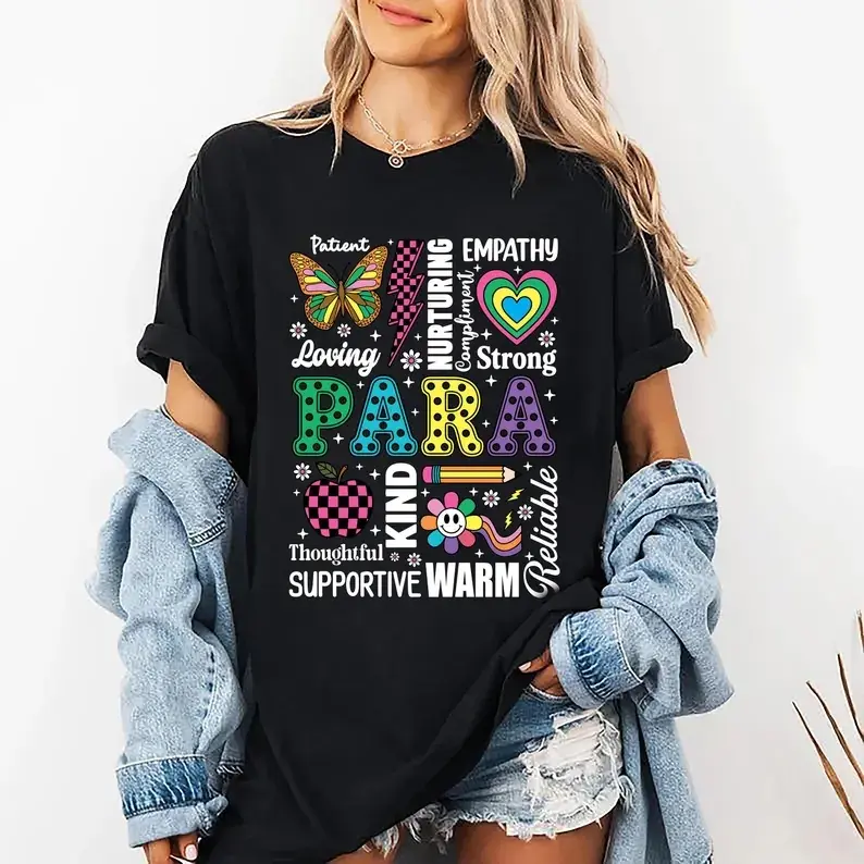Para Paraprofessional Shirt, Paraeducator Back to School T-Shirt, Teaching Assistant Tee, Classroom Support Staff, First Day Teacher Gift