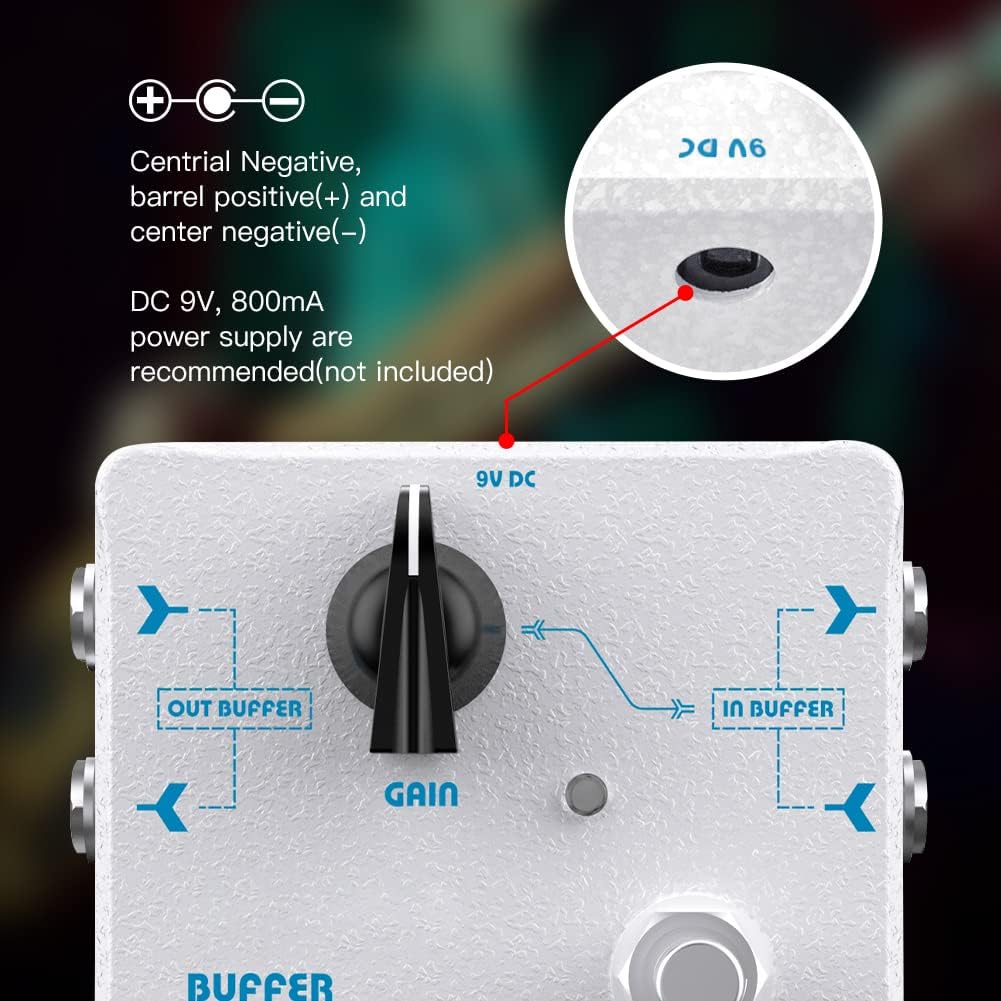 Buffer Pedal Effect Built-in Double Buffer Groups and Boost for Electric Guitar Bypass High-end Edition Dr.J Series (D57)