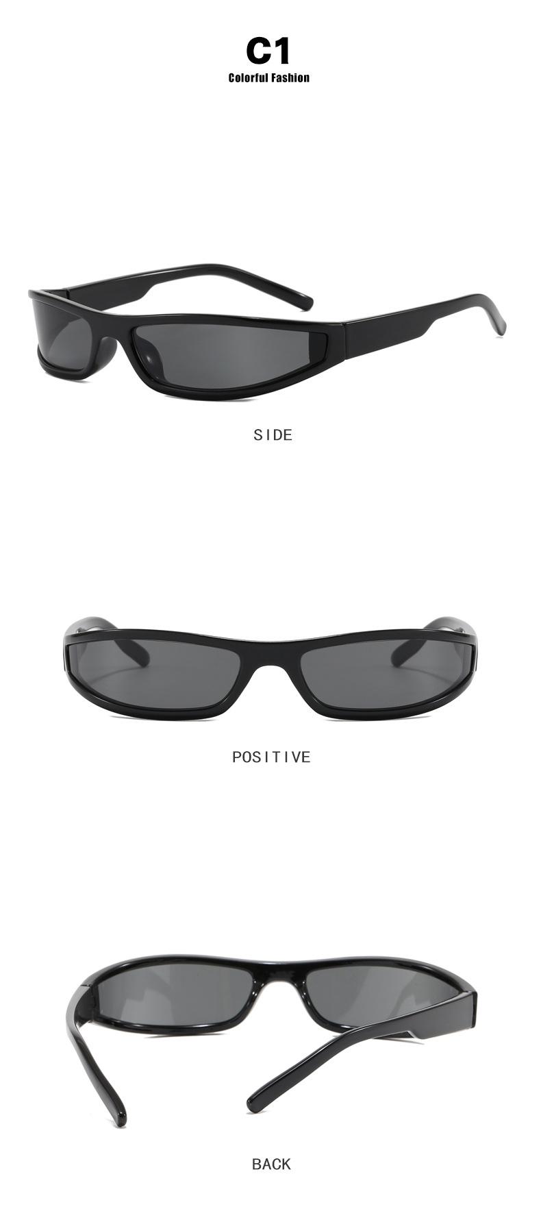 Y2K Wrap Around Futuristic Sunglasses for Women Men | UV400 Protection 2000s Cyberpunk Sport Sunglasses, Trendy Slim Shield Shades for Streetwear Festival Daily Wear