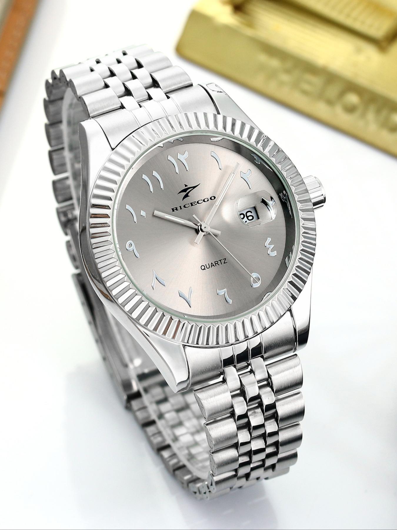 Men's Business Fashion Round Dial Analog Quartz Watch, Fashion Watch for Party, Daily Clothing Decor, Trendy All-match & Exquisite Watch for Birthday Gift with Box, Business Fashion Watches