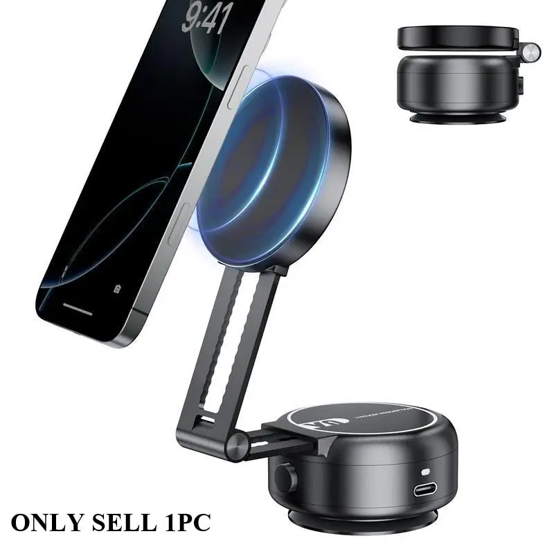 Adjustable Magnetic Car Phone Holder, Strong Adsorption, Foldable Design, Compatible with iPhone, Multi-Use Scenarios: Shower Room, Car, Mirror, Flat Surface, Car Phone Stand, Car Phone Mount, Cell Phone Holder