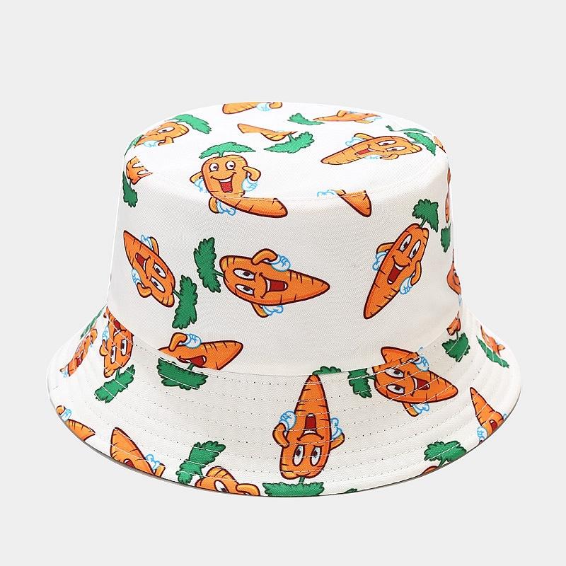 Wholesale bucket hat various vegetable pattern fisherman hat sun hat fedora hat pepper cucumber eggplant wholesale price панама