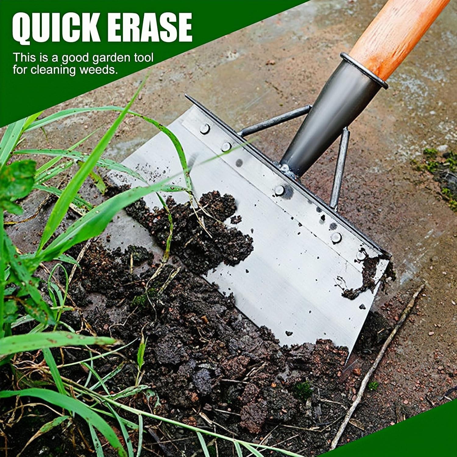 Heavy-Duty Stainless Steel Shovel Multi-Functional Garden Cleaning Tool with Ergonomic Design for Moss Weeds and Snow Handle-Free Gardening Shovel Manganese Steel Trenching Spade Steel Snow Shovel