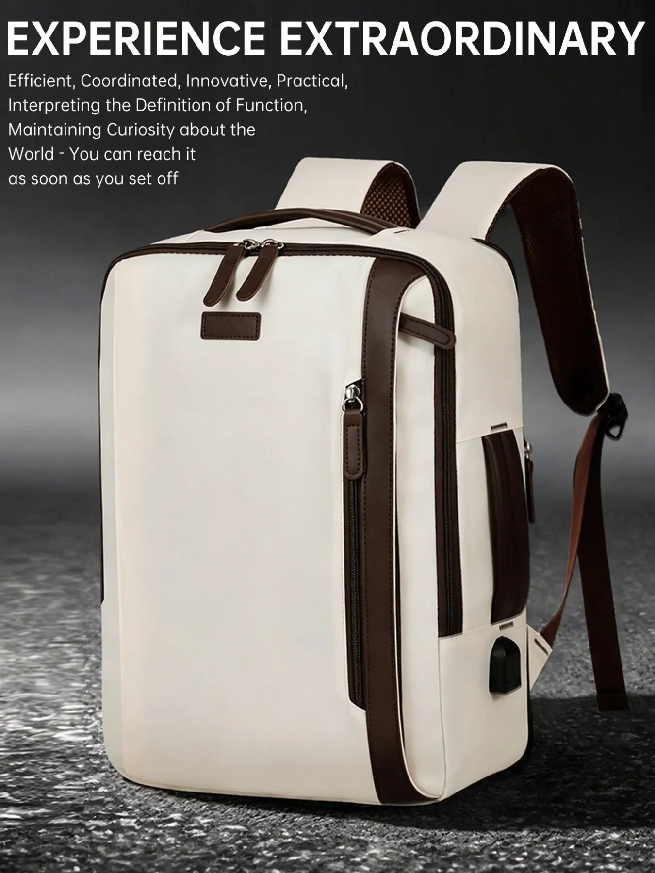 Ryan Air standard size 16.9X11.81X4.7 inches travel backpack, large capacity carry-on backpack / aviation backpack, business durable travel bag, suitable for economy class size, suitable for use when boarding, easily placed under the seat, zipper closure