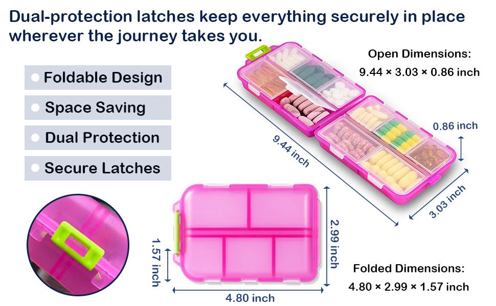 2026 New Extra-Large Pill Box with Medicine Labels, Travel Essentials, Daily Medicine Container, Mini Medicine Storage Box, 7-Day Pill Organizer (Pink) 2026 New Extra-Large Pill Box with Medicine Labels, Travel Essentials, Daily Medicine Container, Mini Medicine Storage Box, 7-Day Pill Organizer (Pink)