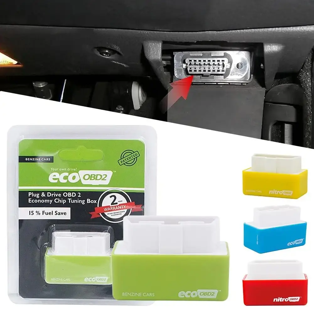 Car Fuels Saver Dual-Plate Fuels Saver With Chip Nitro OBD2 Economy Fuels Saver Tuning Box Chip Car Fuels Saving