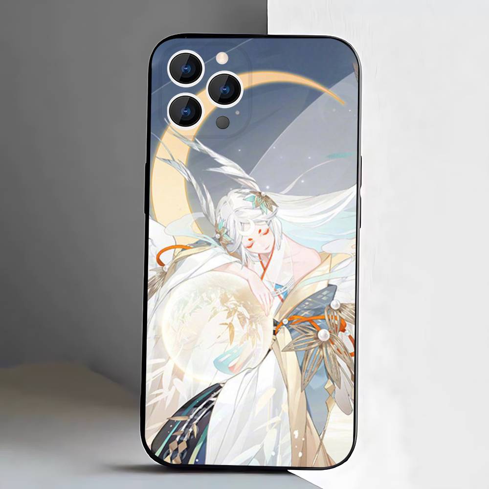 Game Onmyoji Phone Case For iPhone 17,16,15,14,13,12,Pro,Max,Plus,E,SE4,Air,Mini Black Soft Box