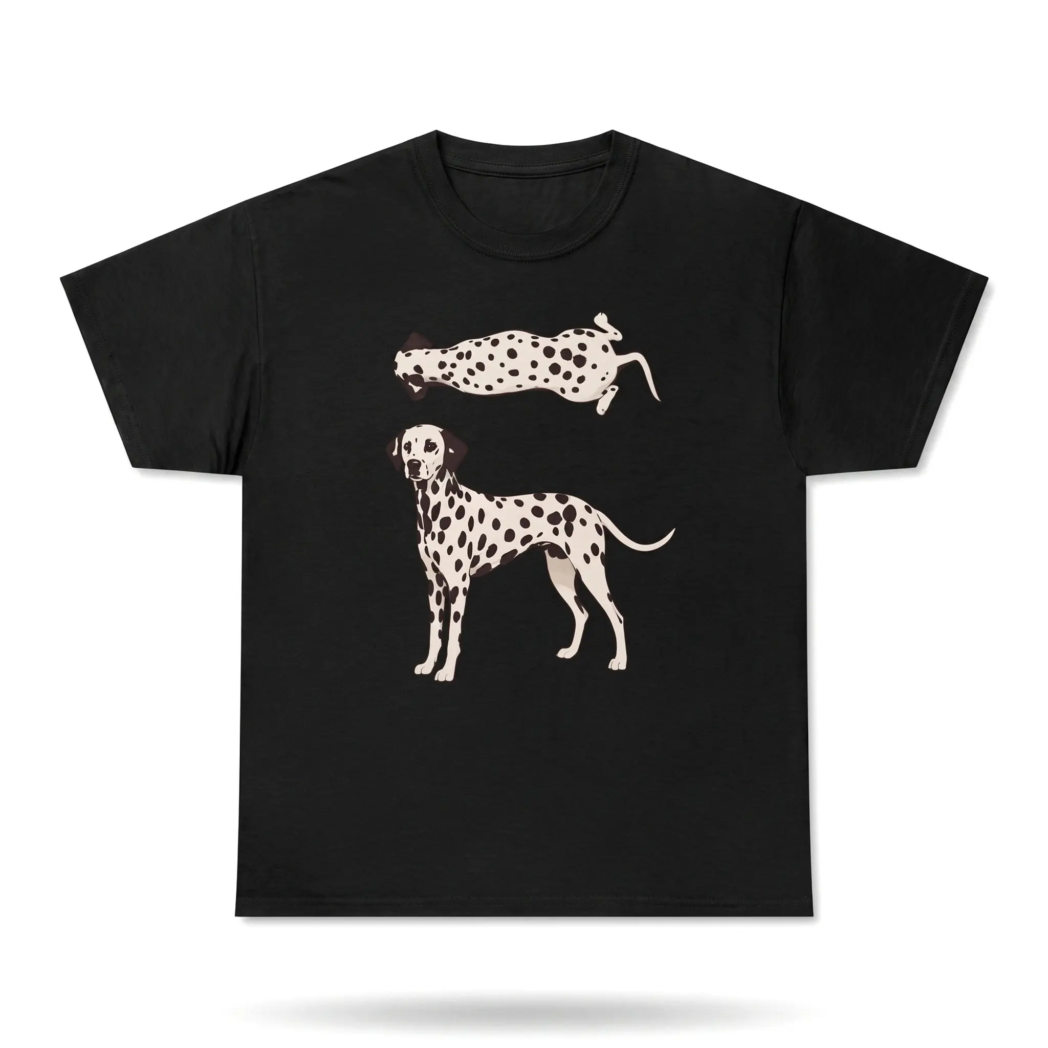Dalmatian Dog GraphicTee, Trendy Streetwear Shirt, Short Sleeve, Casual Cotton Graphic Tees