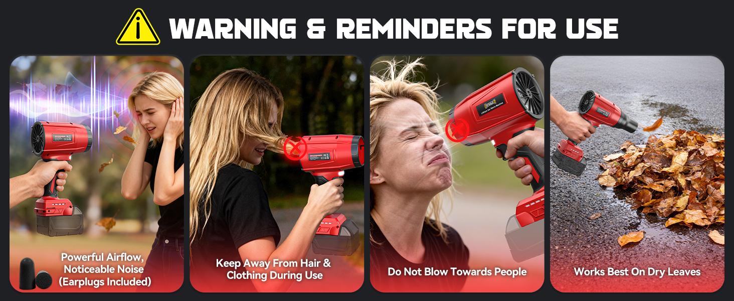 800,000RPM Leaf Blower Compatible with (Tool Only), Brushless Motor, Speed, Lightweight Blower for Car,, (Battery)